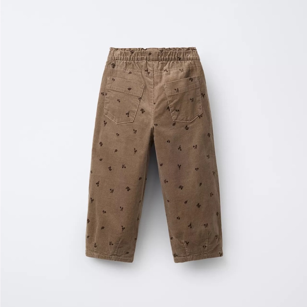 NWT Zara Girls Brown Corduroy Pants